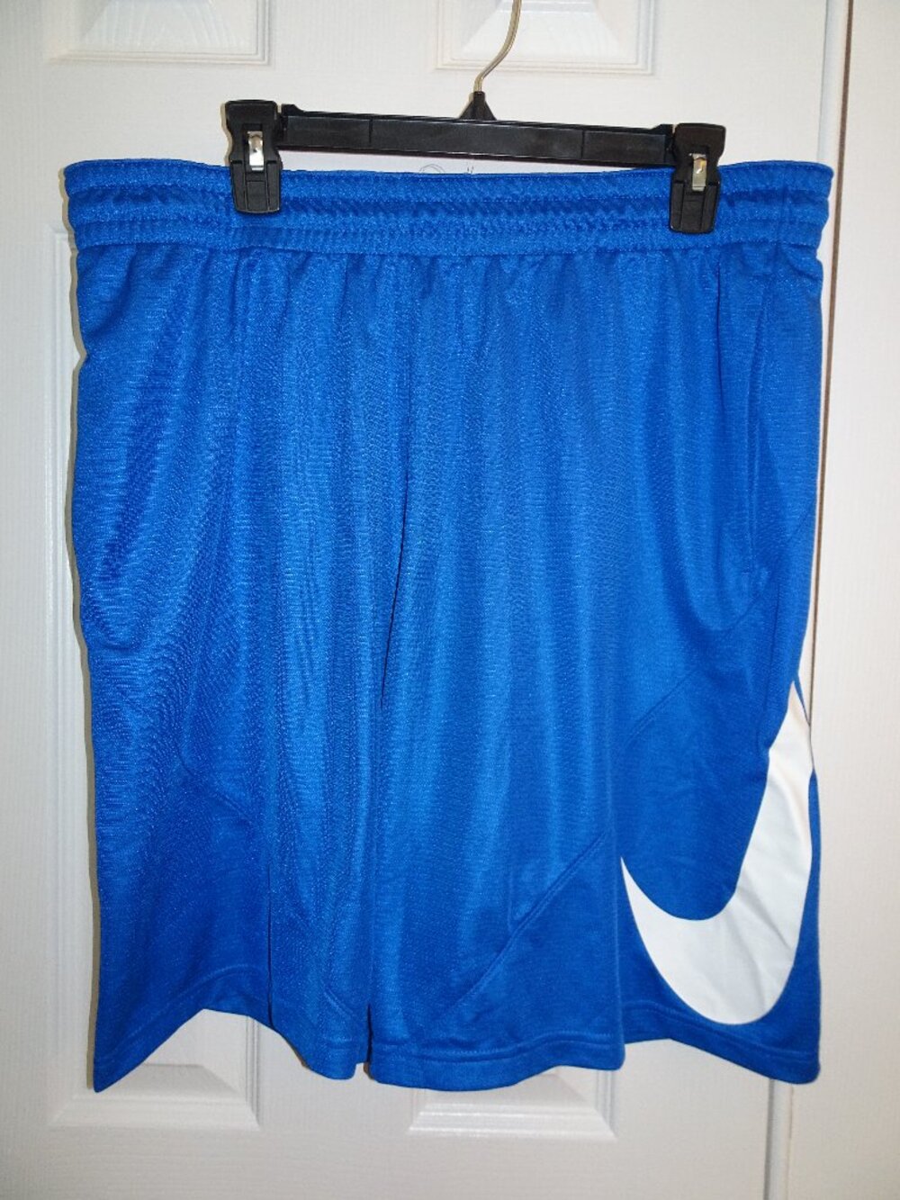 New Nike Blue Big Swoosh Athletic Shorts
